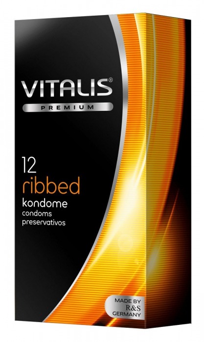 Ребристые презервативы VITALIS PREMIUM ribbed - 12 шт. - Vitalis - купить с доставкой в Новосибирске