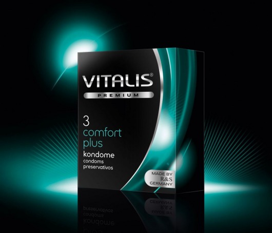 Контурные презервативы VITALIS PREMIUM comfort plus - 3 шт. - Vitalis - купить с доставкой в Новосибирске