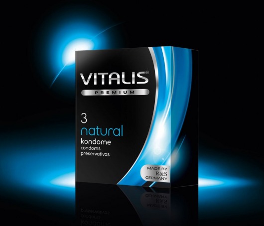 Классические презервативы VITALIS PREMIUM natural - 3 шт. - Vitalis - купить с доставкой в Новосибирске