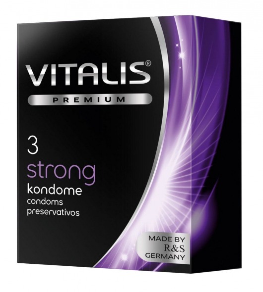 Презервативы с утолщенной стенкой VITALIS PREMIUM strong - 3 шт. - Vitalis - купить с доставкой в Новосибирске