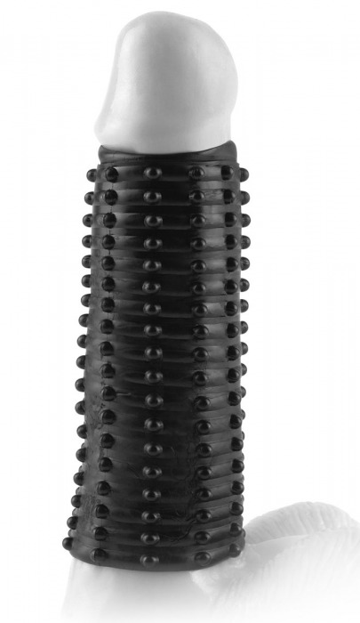 Чёрная насадка Magic Pleasure Sleeve - 13 см. - Pipedream - в Новосибирске купить с доставкой