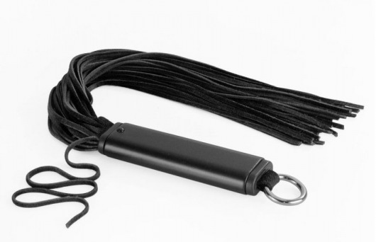 Черная велюровая многохвостая плеть SOFT - 40 см. - Sitabella - купить с доставкой в Новосибирске