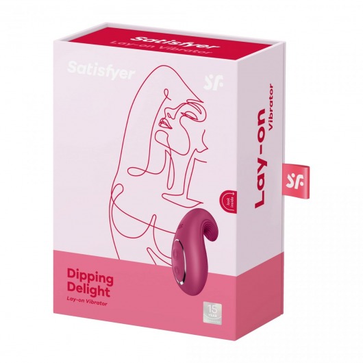 Малиновый клиторальный вибромассажер Dipping Delight - Satisfyer