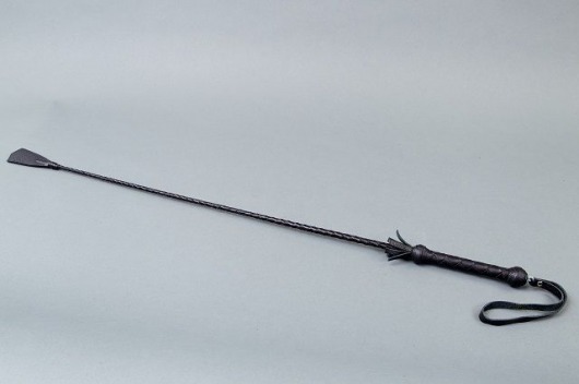 Плетёный длинный стек с наконечником-хлопушкой - 85 см. - Подиум - купить с доставкой в Новосибирске