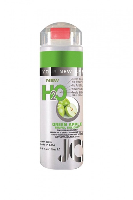 Ароматизированный любрикант на водной основе JO Flavored  Green Apple H2O - 150 мл. - System JO - купить с доставкой в Новосибирске