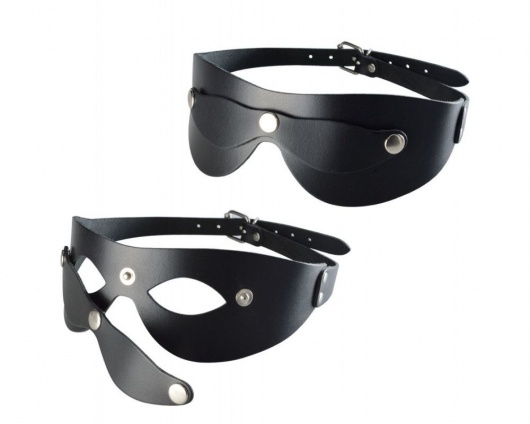 Черная кожаная маска  Новичок - Sitabella - купить с доставкой в Новосибирске