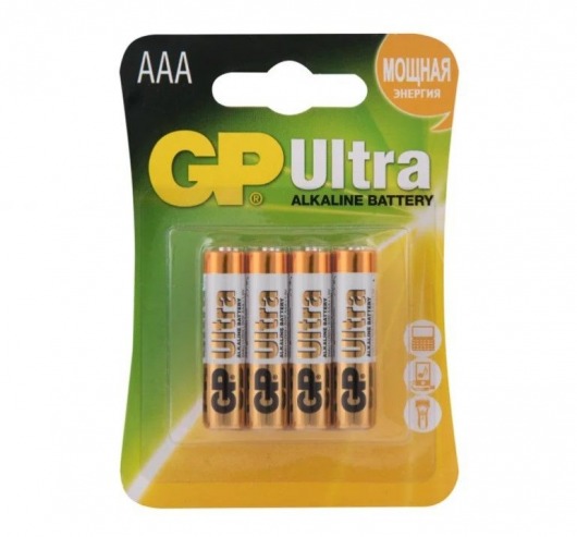 Батарейки алкалиновые GP Ultra Alkaline 24А AАA/LR03 - 4 шт. - Элементы питания - купить с доставкой в Новосибирске