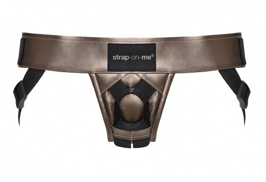 Бронзовый пояс для насадок Curious Harness - Strap-on-me - купить с доставкой в Новосибирске