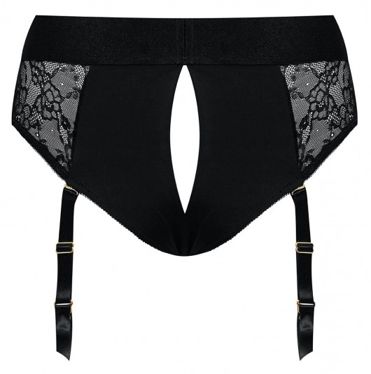 Черные трусики для насадок Diva Lingerie Harness - size M - Strap-on-me - купить с доставкой в Новосибирске