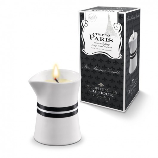 Массажное масло в виде малой свечи Petits Joujoux Paris с ароматом ванили и сандалового дерева - MyStim - купить с доставкой в Новосибирске