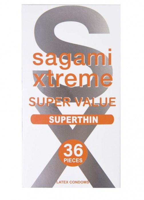Ультратонкие презервативы Sagami Xtreme Superthin - 36 шт. - Sagami - купить с доставкой в Новосибирске