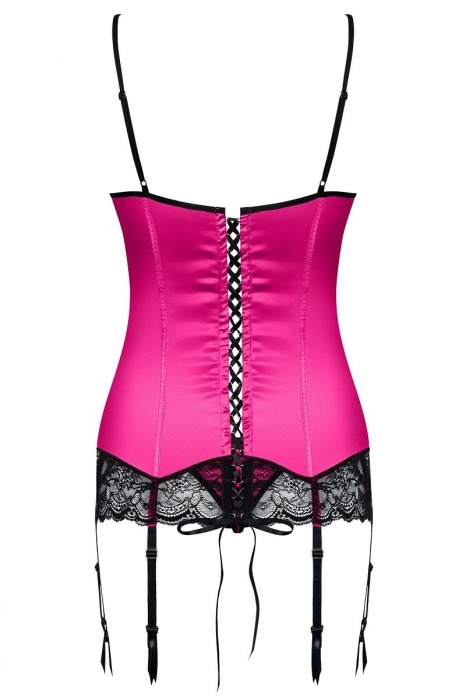 Атласный корсаж с кружевом Roseberry - Obsessive купить с доставкой