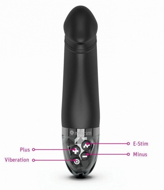 Черный вибратор с электростимуляцией Real Deal Neal - 16,5 см. - MyStim - купить с доставкой в Новосибирске