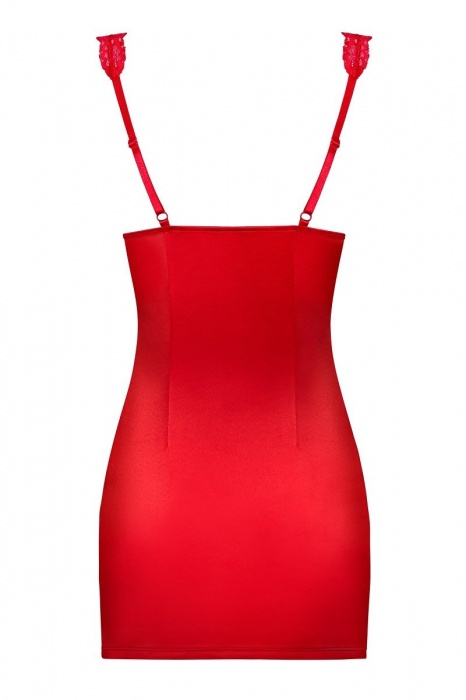 Атласная сорочка с кружевной отделкой Secred - Obsessive купить с доставкой