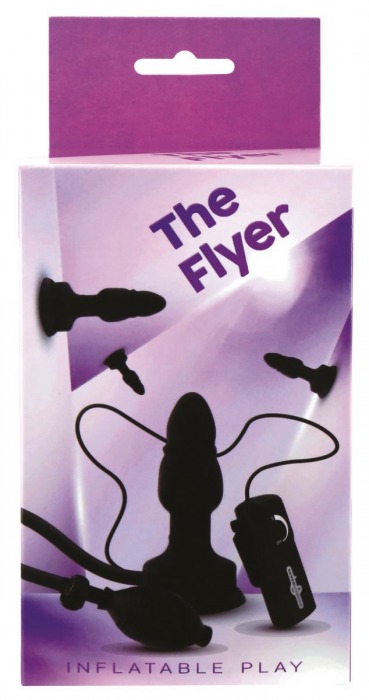 Чёрная анальная пробка с расширением и вибрацией - 12 см. - Seven Creations