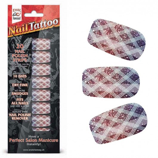 Набор лаковых полосок для ногтей Блестящий градиент Nail Foil - Erotic Fantasy купить с доставкой