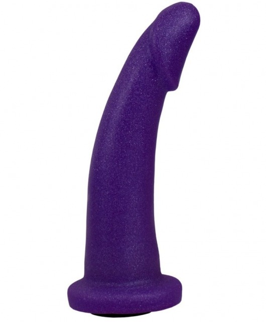 Фиолетовая гладкая изогнутая насадка-плаг - 14,7 см. - LOVETOY (А-Полимер) - купить с доставкой в Новосибирске