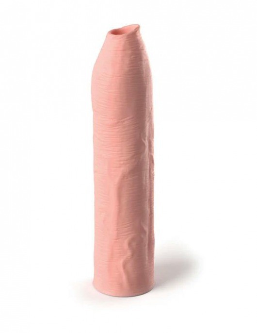 Телесная насадка-удлинитель Uncut Silicone Penis Enhancer - 17,8 см. - Pipedream - в Новосибирске купить с доставкой