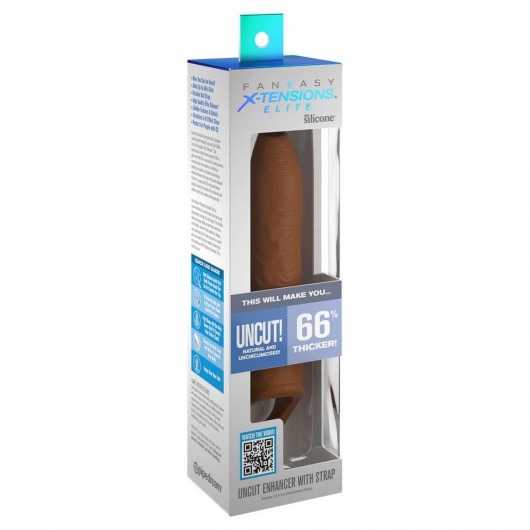 Кофейная насадка-удлинитель Uncut Enhancer with Strap - 20,3 см. - Pipedream - в Новосибирске купить с доставкой