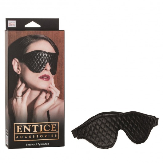 Закрытая маска на глаза Entice Blackout Eyemask - California Exotic Novelties - купить с доставкой в Новосибирске