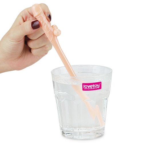 Телесные коктейльные трубочки с пенисами Original Willy Straws - 9 шт. - Lovetoy - купить с доставкой в Новосибирске