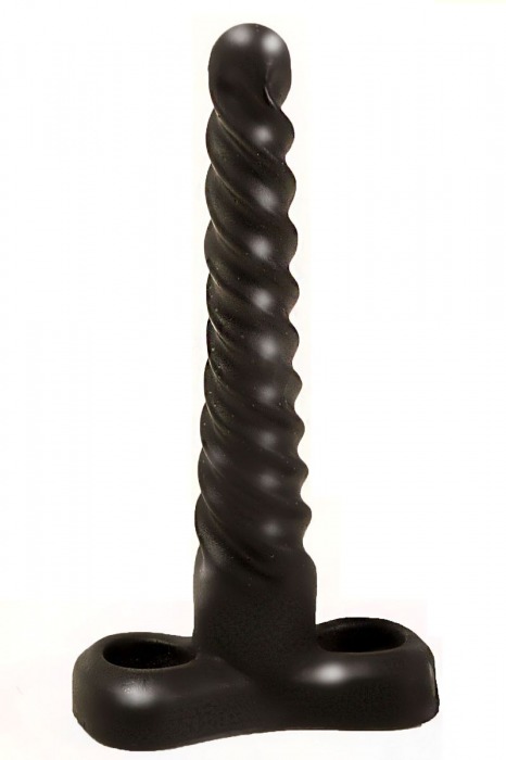 Закрученный спиралью плаг чёрного цвета - 15 см. - LOVETOY (А-Полимер)