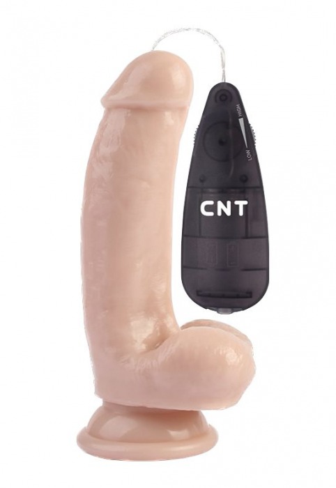 Телесный вибратор-реалистик 6.9 Stud Realistic Dildo - 17,5 см. - CNT