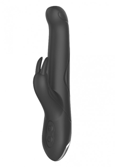 Черный перезаряжаемый вибратор Pleaser Rabbit - 23 см. - CNT