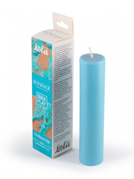 Голубая БДСМ-свеча To Warm Up - Lola Games - купить с доставкой в Новосибирске