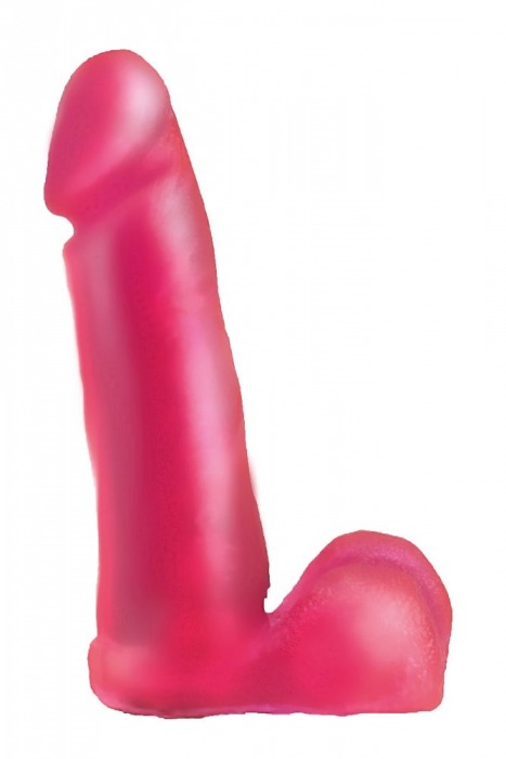 Нежно-розовая гелевая насадка-фаллос для трусиков с плугом - 16 см. - LOVETOY (А-Полимер) - купить с доставкой в Новосибирске