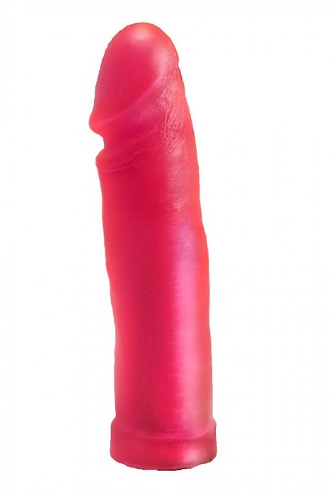 Розовая гелевая насадка-фаллос без мошонки - 20,5 см. - LOVETOY (А-Полимер) - купить с доставкой в Новосибирске
