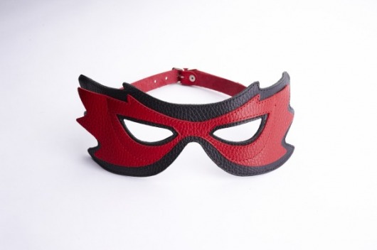 Красно-чёрная маска на глаза с разрезами - Sitabella - купить с доставкой в Новосибирске