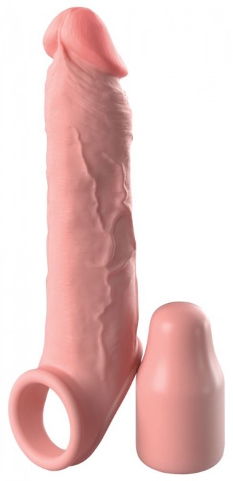 Телесная насадка-удлинитель 2 Inch Silicone X-tension with Strap - 20,3 см. - Pipedream - в Новосибирске купить с доставкой