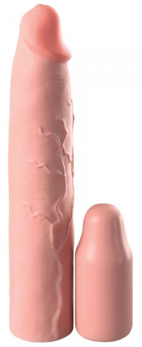 Телесная насадка-удлинитель 3 Inch Silicone Mega X-tension - 22,9 см. - Pipedream - в Новосибирске купить с доставкой
