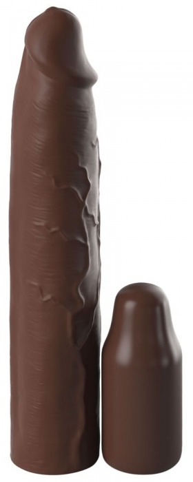 Коричневая насадка-удлинитель 3 Inch Silicone Mega X-tension - 22,9 см. - Pipedream - в Новосибирске купить с доставкой