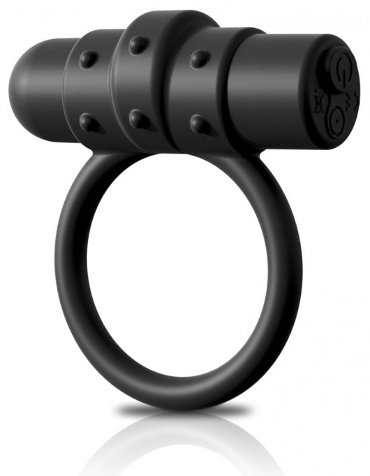Черное перезаряжаемое эрекционное кольцо Vibrating Silicone C-Ring - Pipedream - в Новосибирске купить с доставкой