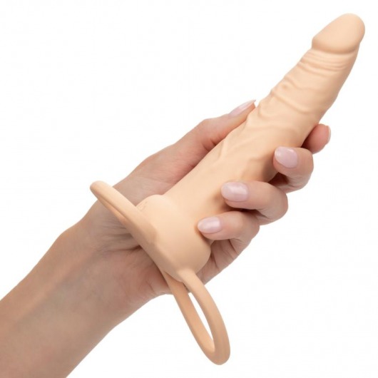 Телесная перезаряжаемая вибронасадка для двойного проникновения Rechargeable Dual Penetrator - California Exotic Novelties - купить с доставкой в Новосибирске