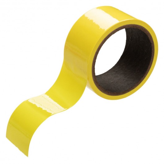 Желтый скотч для связывания Bondage Tape - 18 м. - California Exotic Novelties - купить с доставкой в Новосибирске