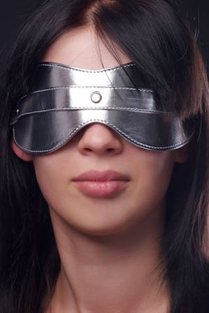 Серебристая маска на глаза - Sitabella - купить с доставкой в Новосибирске