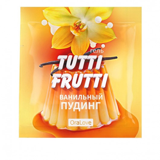 Пробник гель-смазки Tutti-frutti со вкусом ванильного пудинга - 4 гр. - Биоритм - купить с доставкой в Новосибирске