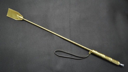Золотистый стек с деревянной ручкой - 70 см. - Sitabella - купить с доставкой в Новосибирске