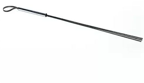 Чёрный стек с серебристой ручкой - 62 см. - Sitabella - купить с доставкой в Новосибирске