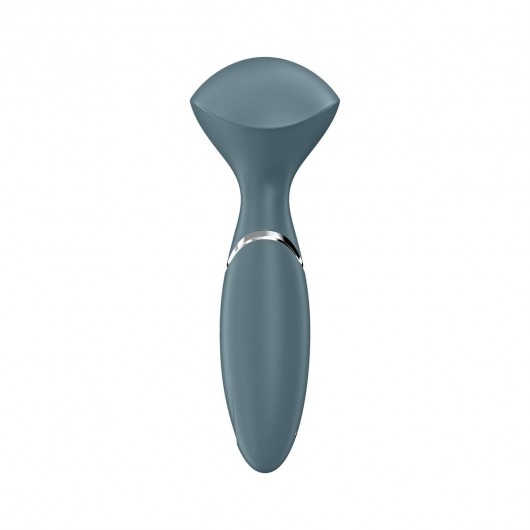 Серый вибромассажер Mini Wand-er - 16 см. - Satisfyer