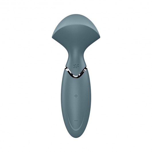 Серый вибромассажер Mini Wand-er - 16 см. - Satisfyer
