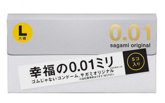 Презервативы Sagami Original 0.02 L-size увеличенного размера - 5 шт. - Sagami - купить с доставкой в Новосибирске