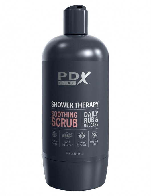 Мастурбатор-вагина цвета карамели Shower Therapy Soothing Scrub - Pipedream - в Новосибирске купить с доставкой
