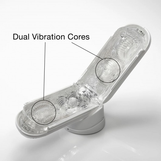 Белый мастурбатор Tenga Flip Zero Gravity с вибрацией - Tenga - в Новосибирске купить с доставкой