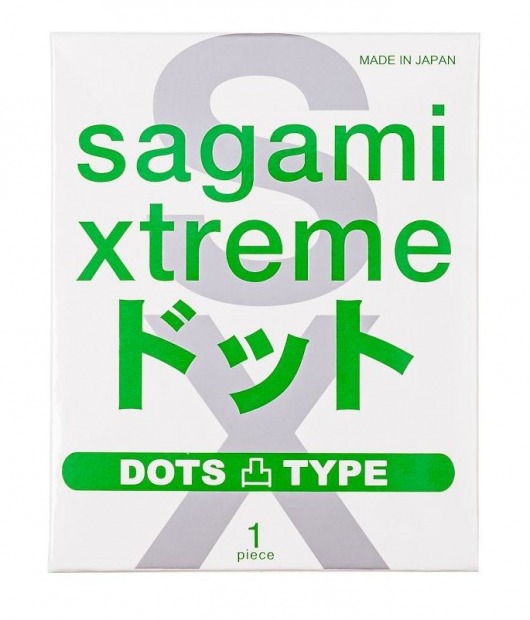 Презерватив Sagami Xtreme Type-E с точками - 1 шт. - Sagami - купить с доставкой в Новосибирске