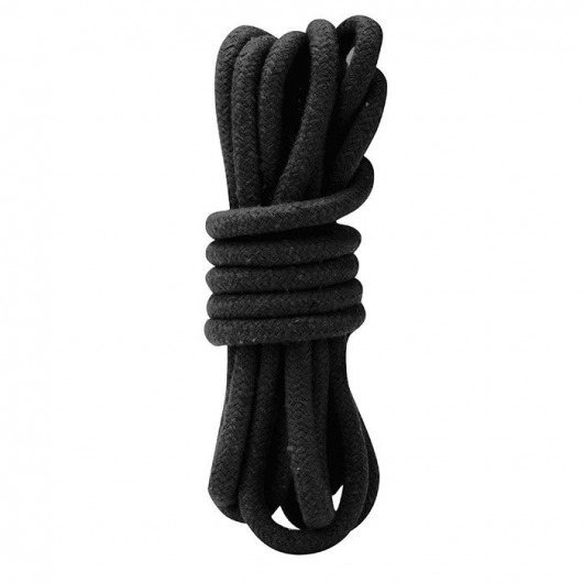 Черная хлопковая веревка для связывания - 3 м. - Lux Fetish - купить с доставкой в Новосибирске