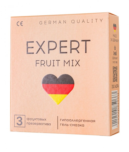 Ароматизированные презервативы EXPERT Fruit Mix - 3 шт. - Expert - купить с доставкой в Новосибирске